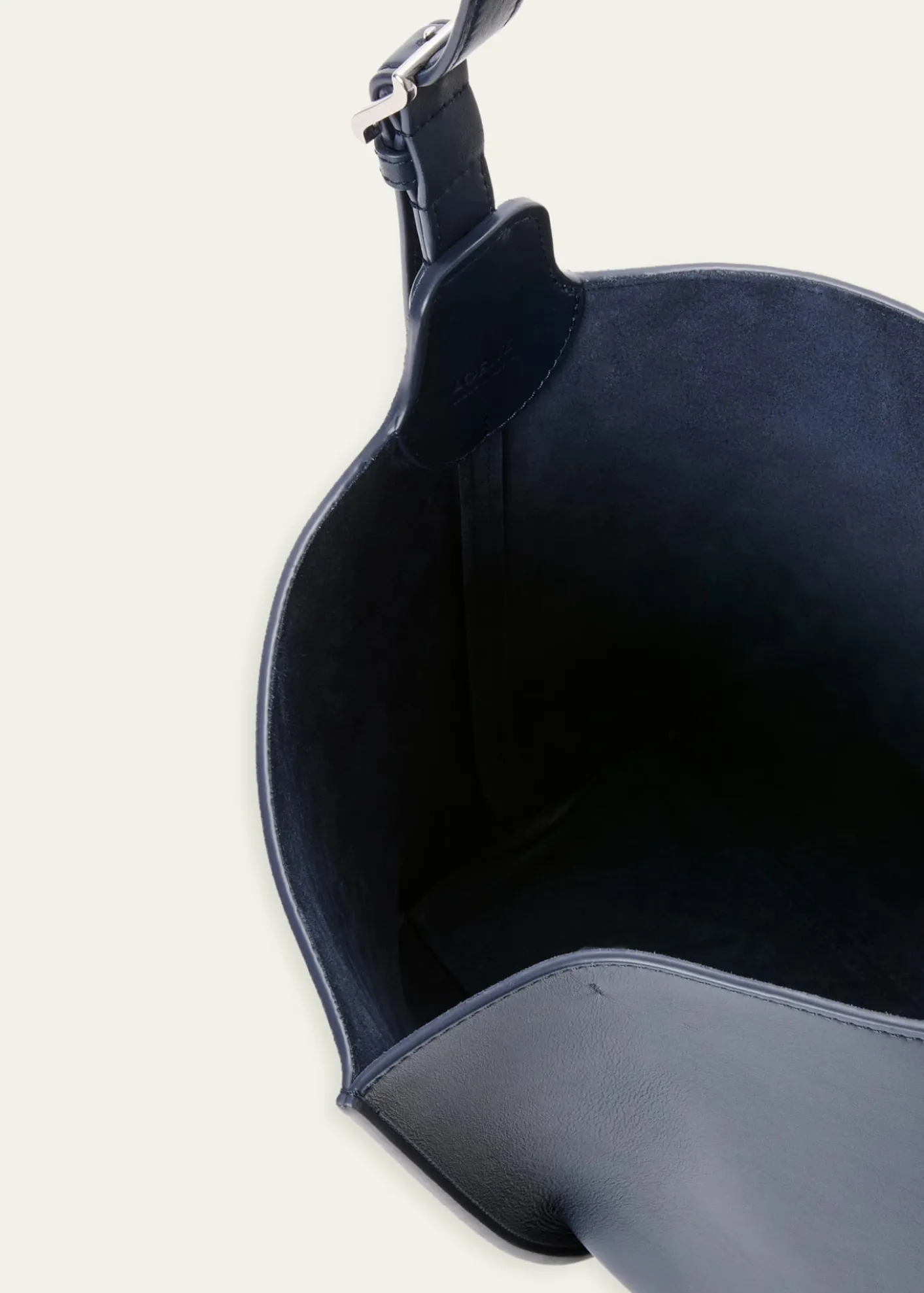 LoeweBilbao Medium Leather and Suede Bucket Bag