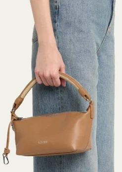 LoeweCala Mini Lambskin Leather Top-Handle Bag