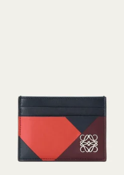 LoeweColorblock Leather Anagram Card Holder