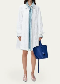 LoeweCrinkled Cotton Poplin Layered Mini Shirtdress