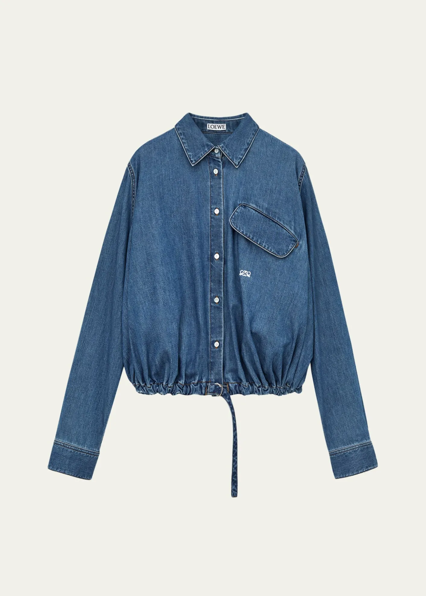 LoeweDenim Belted Balloon Shirt
