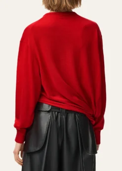 LoeweDraped V-Neck Sweater