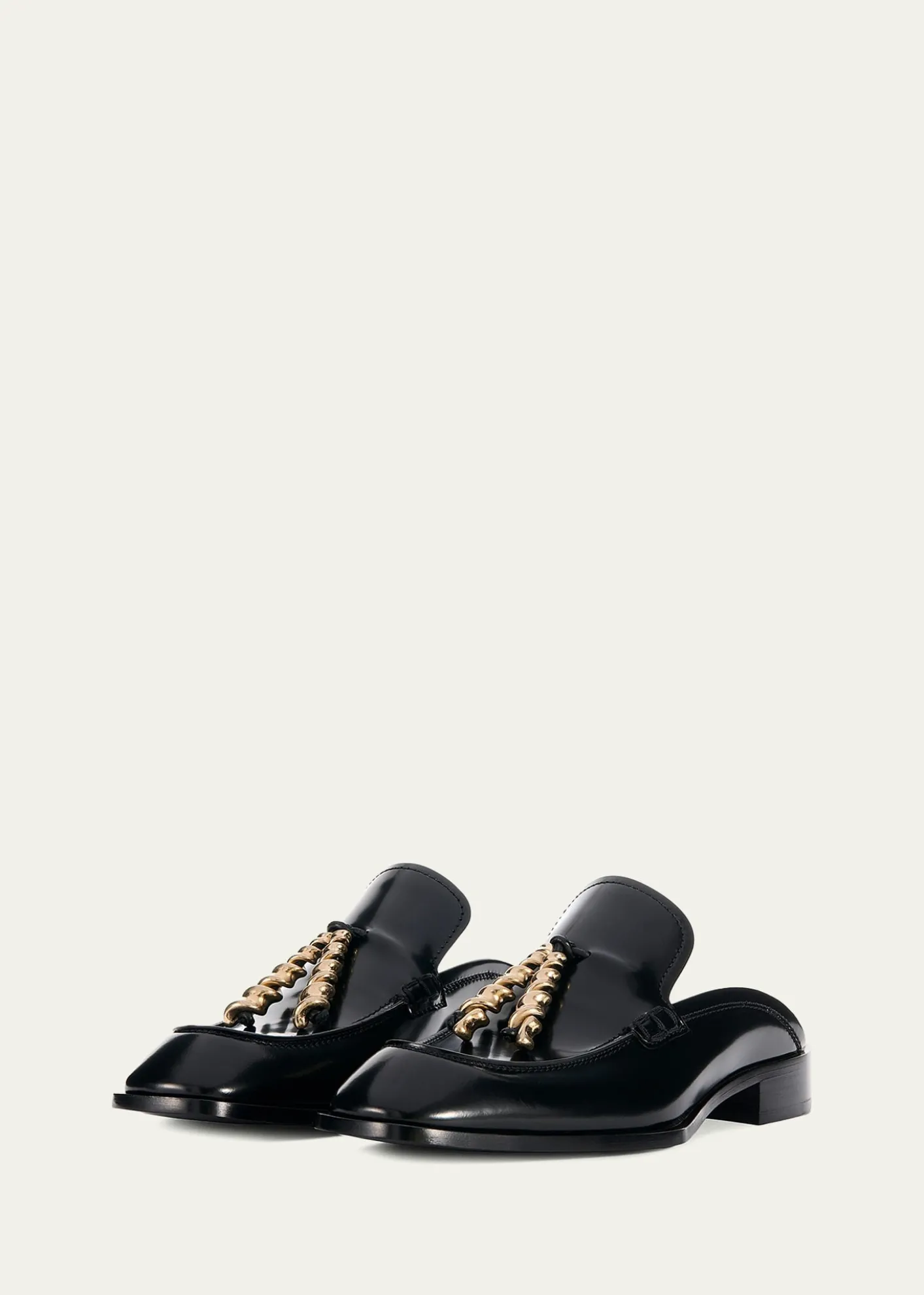 LoeweEdge Leather Loafer Mules