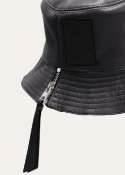 LoeweFisherman Zip Leather Bucket Hat
