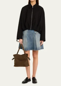 LoeweFlamenco Clutch Bag in Nubuck Leather