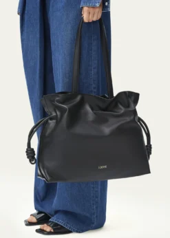 LoeweFlamenco Large Clutch Bag in Napa Leather with Golden Foil Anagram