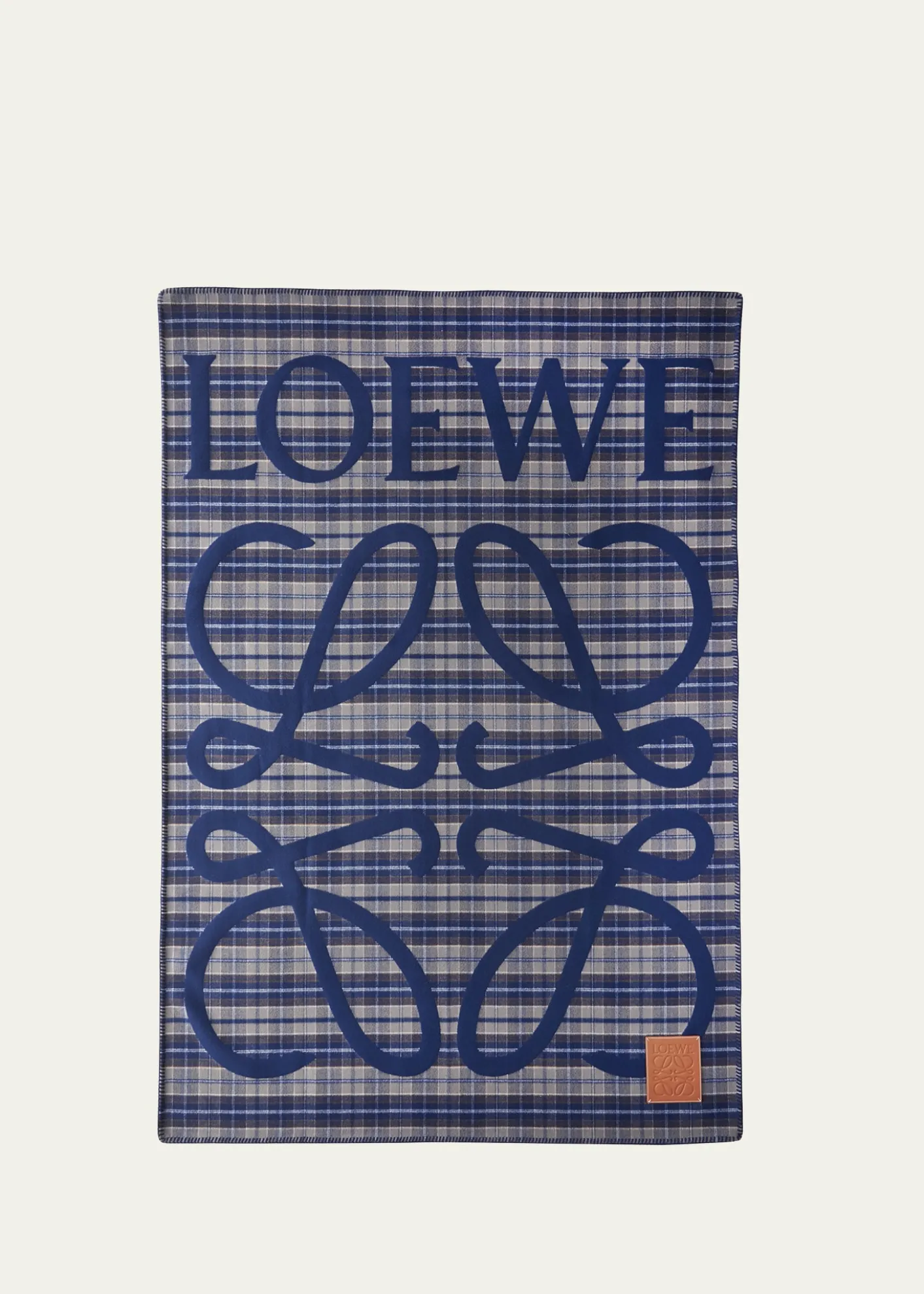 LoeweLogo Check Cashmere Blanket