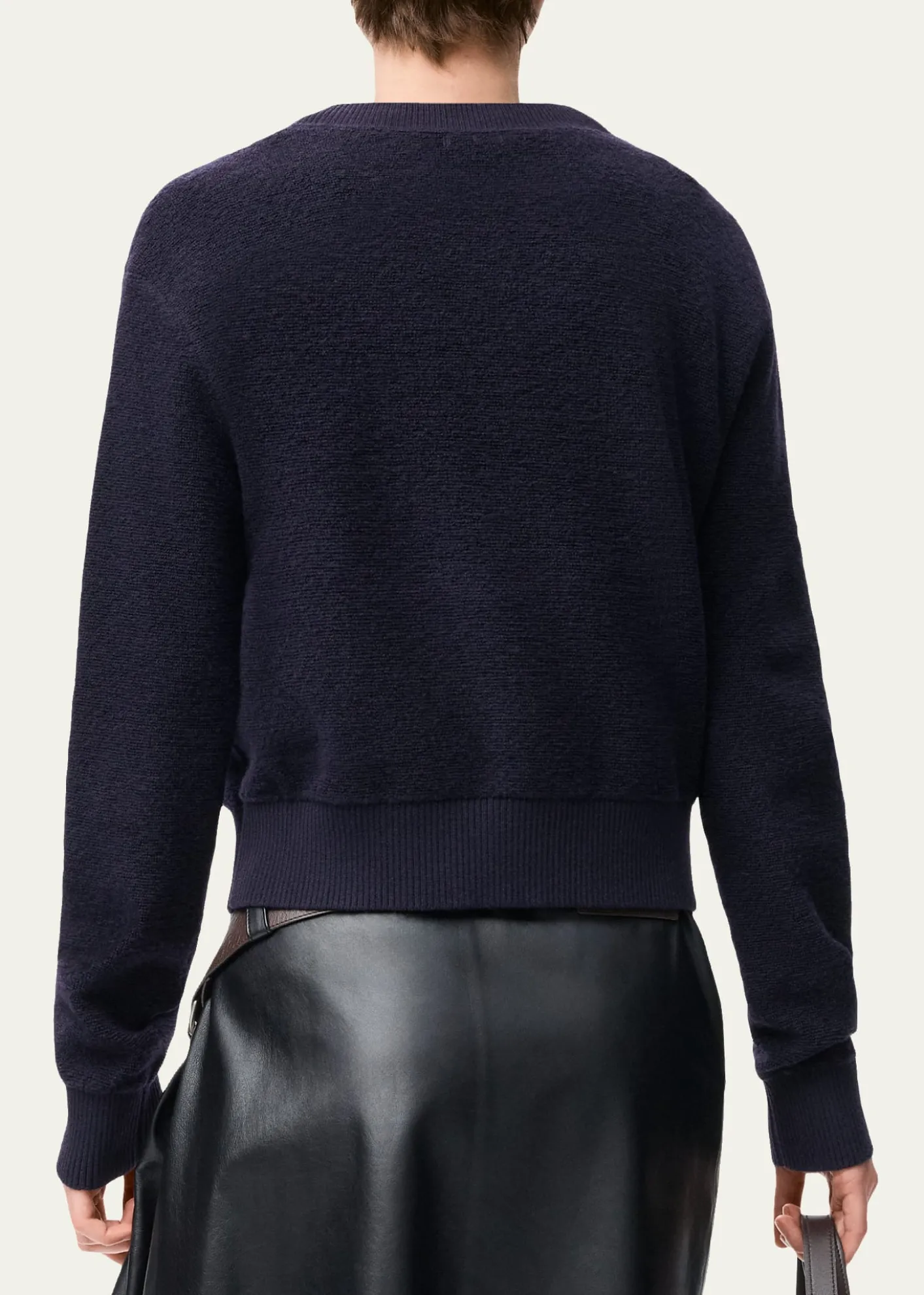 LoeweLogo Embroidered Wool Crewneck Sweater