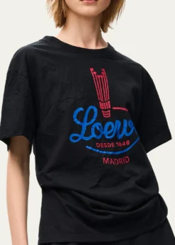 LoeweLogo-Print Cotton-Blend T-Shirt