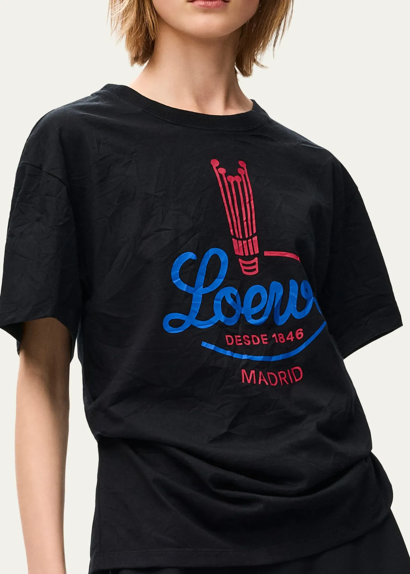 LoeweLogo-Print Cotton-Blend T-Shirt