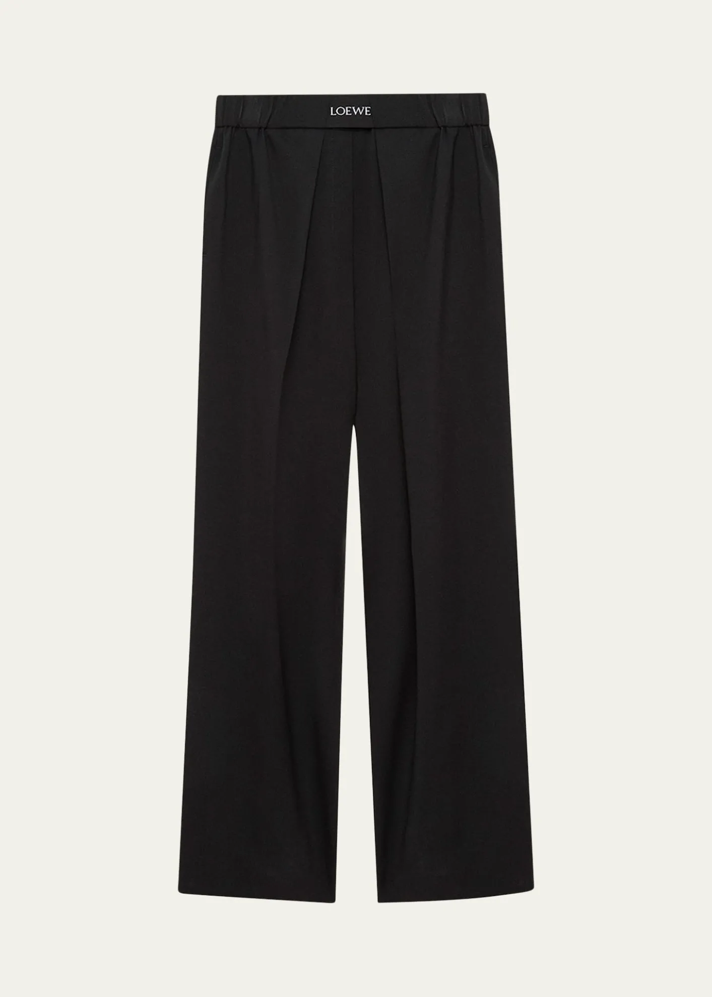LoeweLogo Waist Asymmetric Pleated Pants