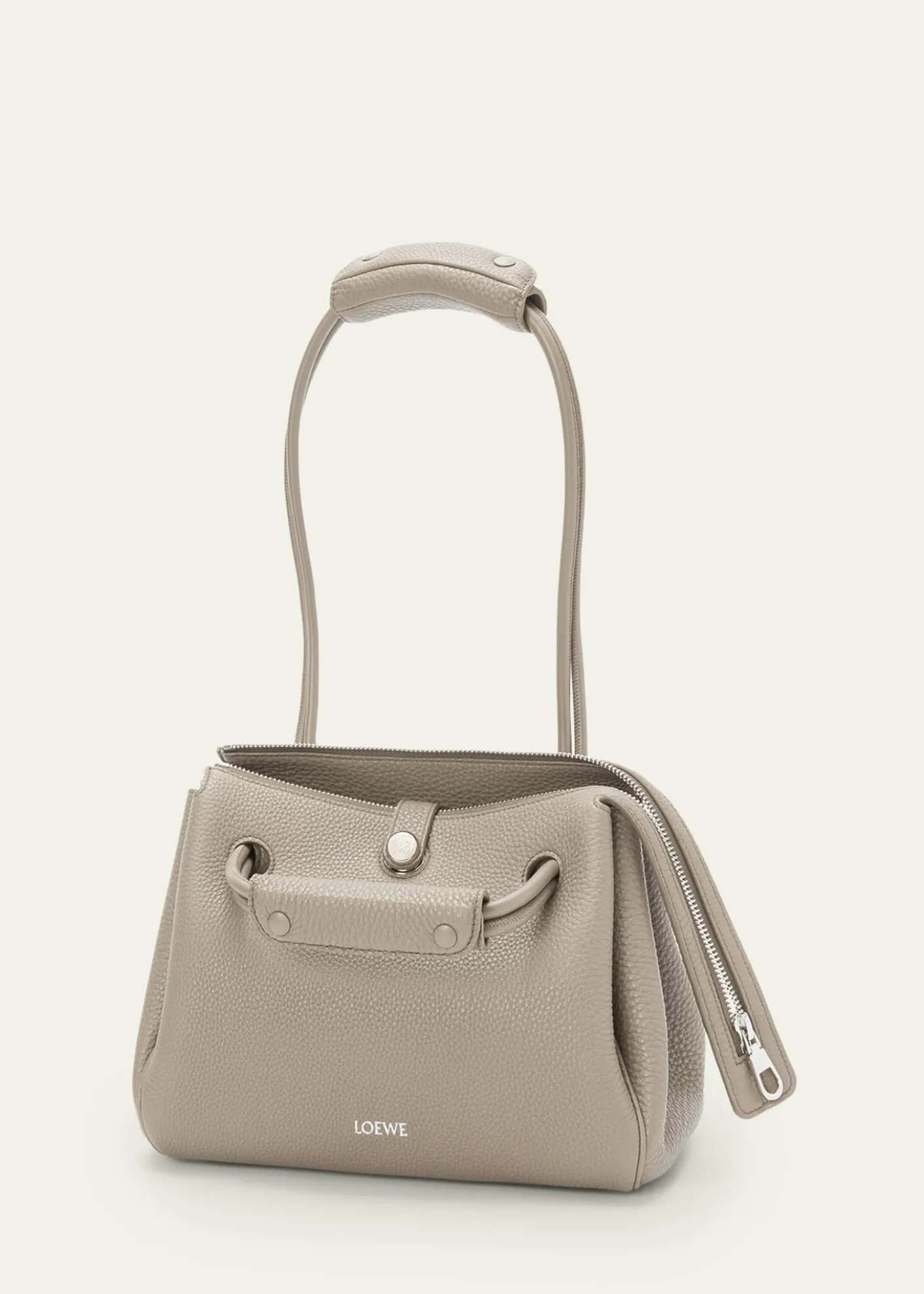 LoeweMadrid Small Trapeze Shoulder Bag in Grain Leather