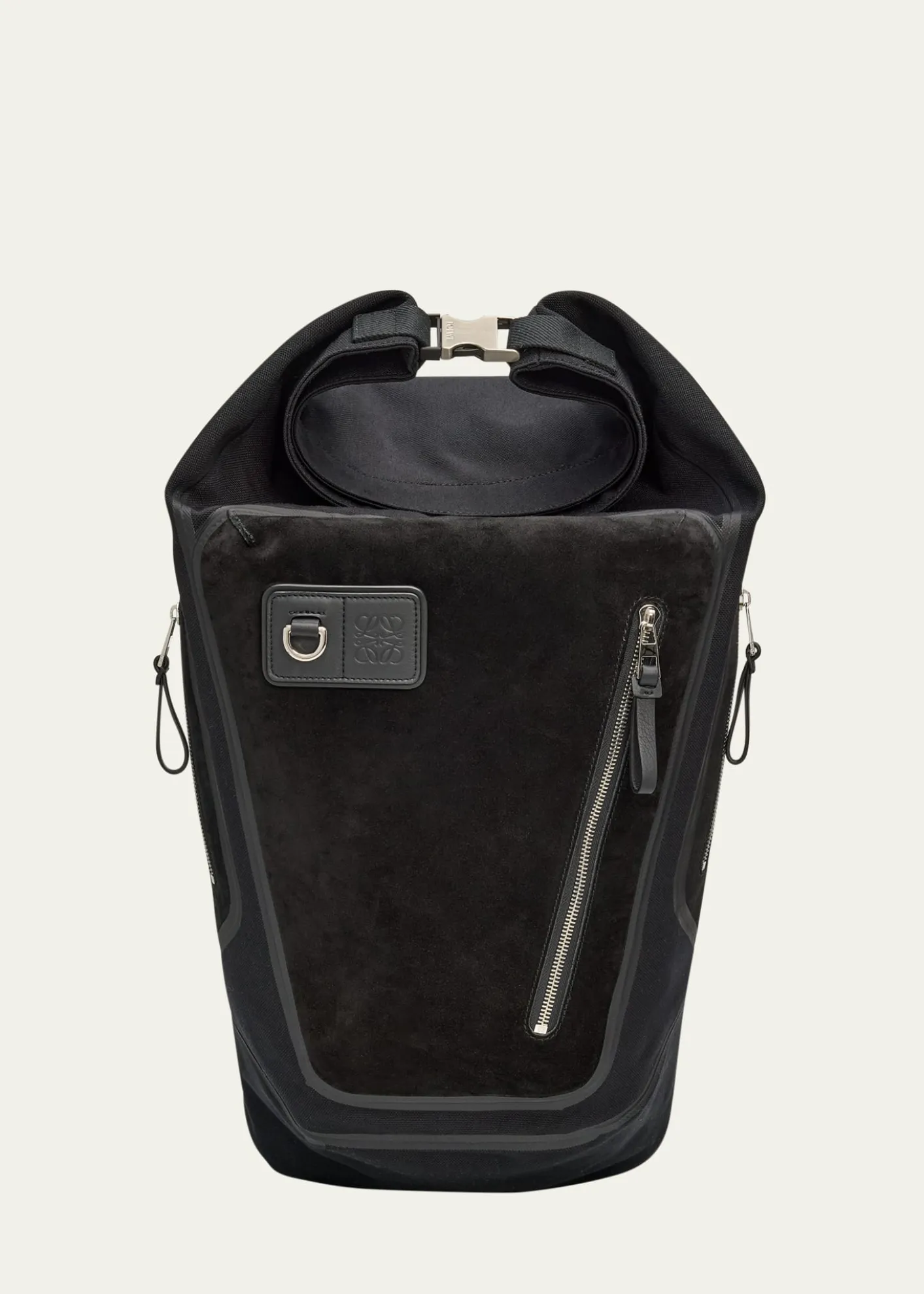 LoeweMen's Flex Roll-Top Canvas & Suede Backpack