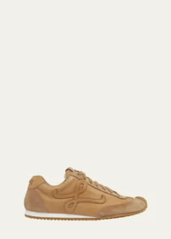 LoeweMen's Ballet Runner 2.0 Leather and Suede Low-Top Sneakers