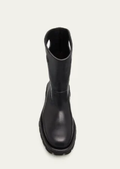 LoeweMen's Bobby Leather Calf-High Boots with Cut-Out Handles