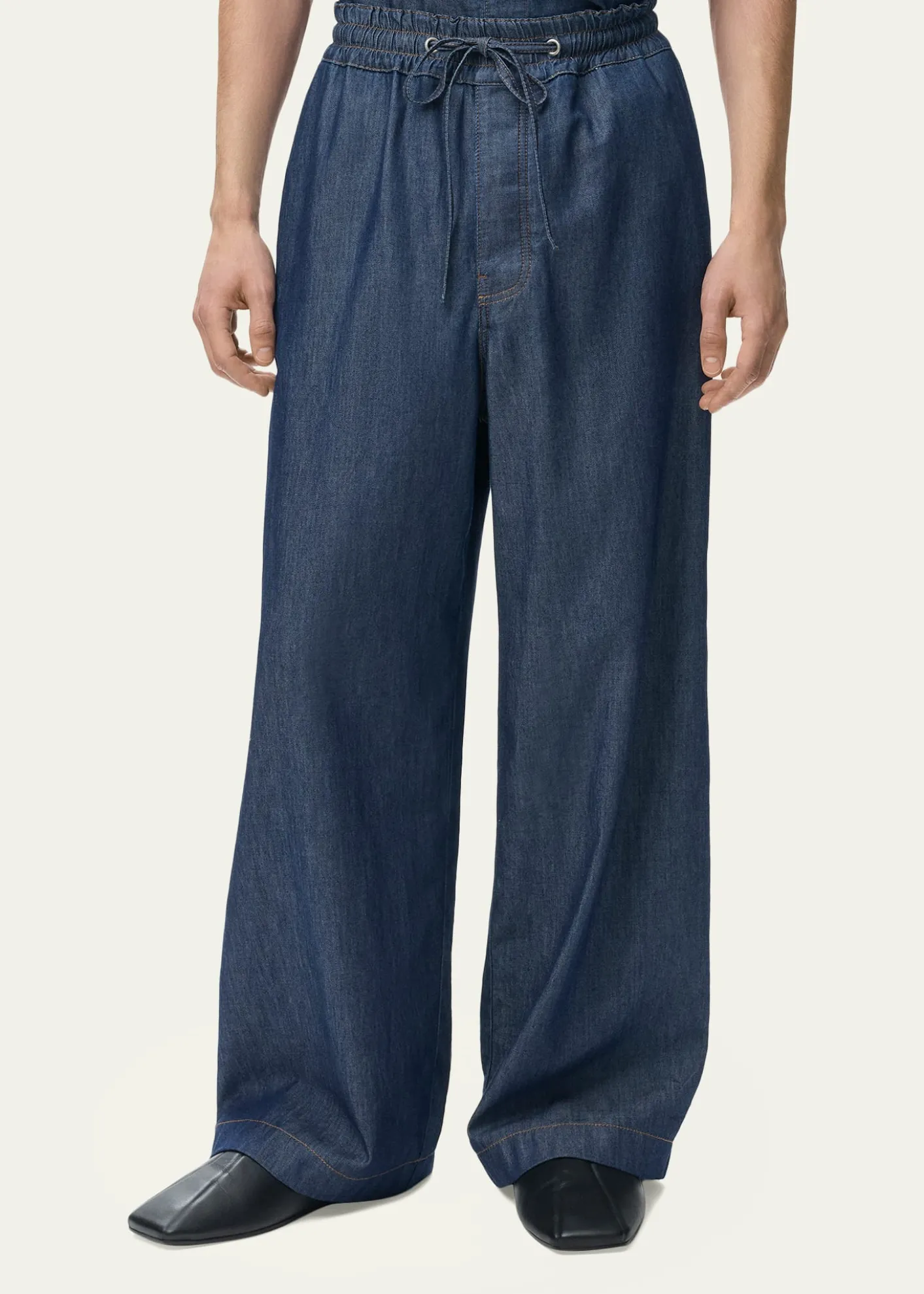 LoeweMen's Denim Drawstring Trousers