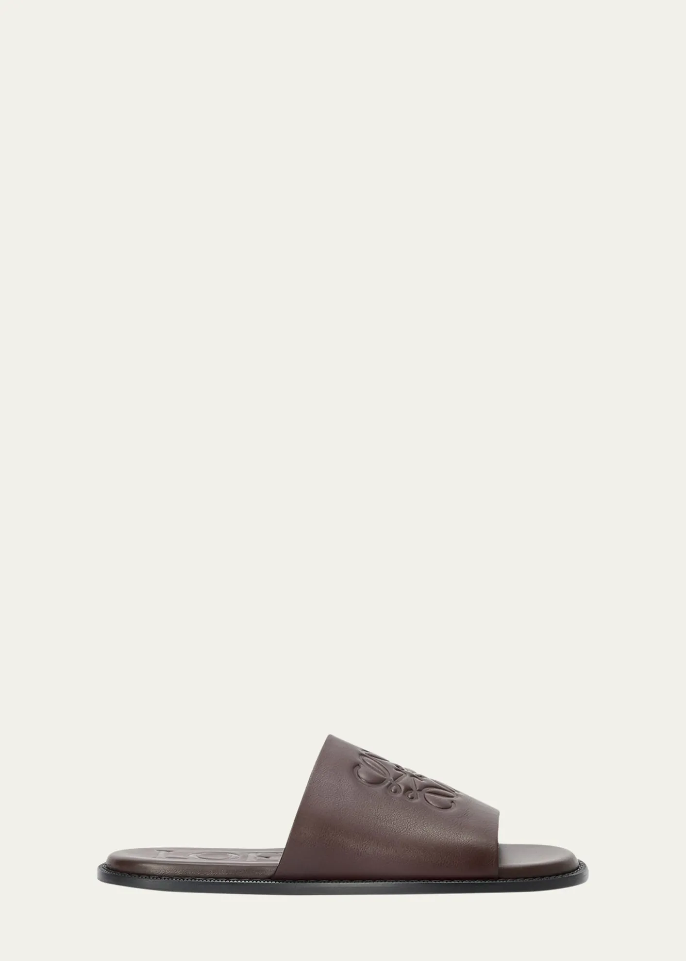 LoeweMen's Flex Anagram Soft Calfskin Slide Sandals