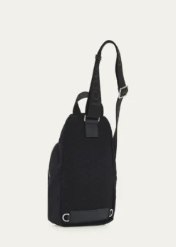 LoeweMen's Flex Canvas and Suede Sling Bag