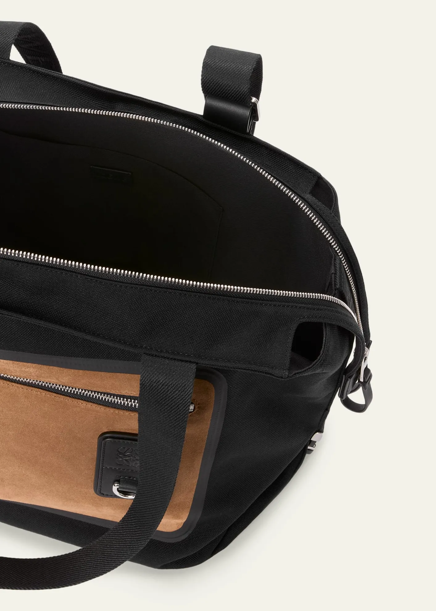 LoeweMen's Flex Zipped Tote Bag in Canvas & Suede