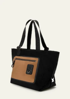 LoeweMen's Flex Zipped Tote Bag in Canvas & Suede