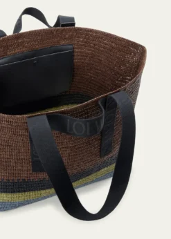 LoeweMen's Fold Raffia Shopper Tote Bag