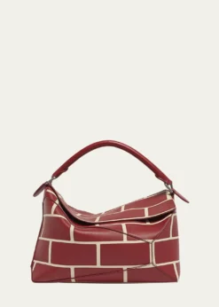 LoeweMen's Large Brick Leather Puzzle Edge Shoulder Bag