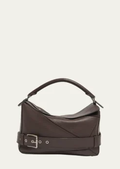 LoeweMen's Large Leather Biker Puzzle Shoulder Bag