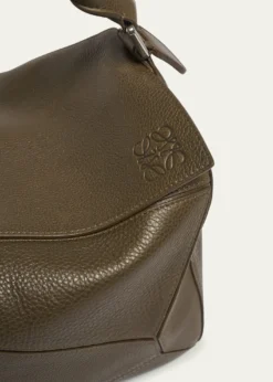 LoeweMen's Large Leather Puzzle Crossbody Bag