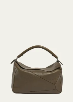 LoeweMen's Large Leather Puzzle Crossbody Bag