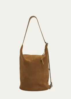 LoeweMen's Loop Medium Suede Bucket Bag