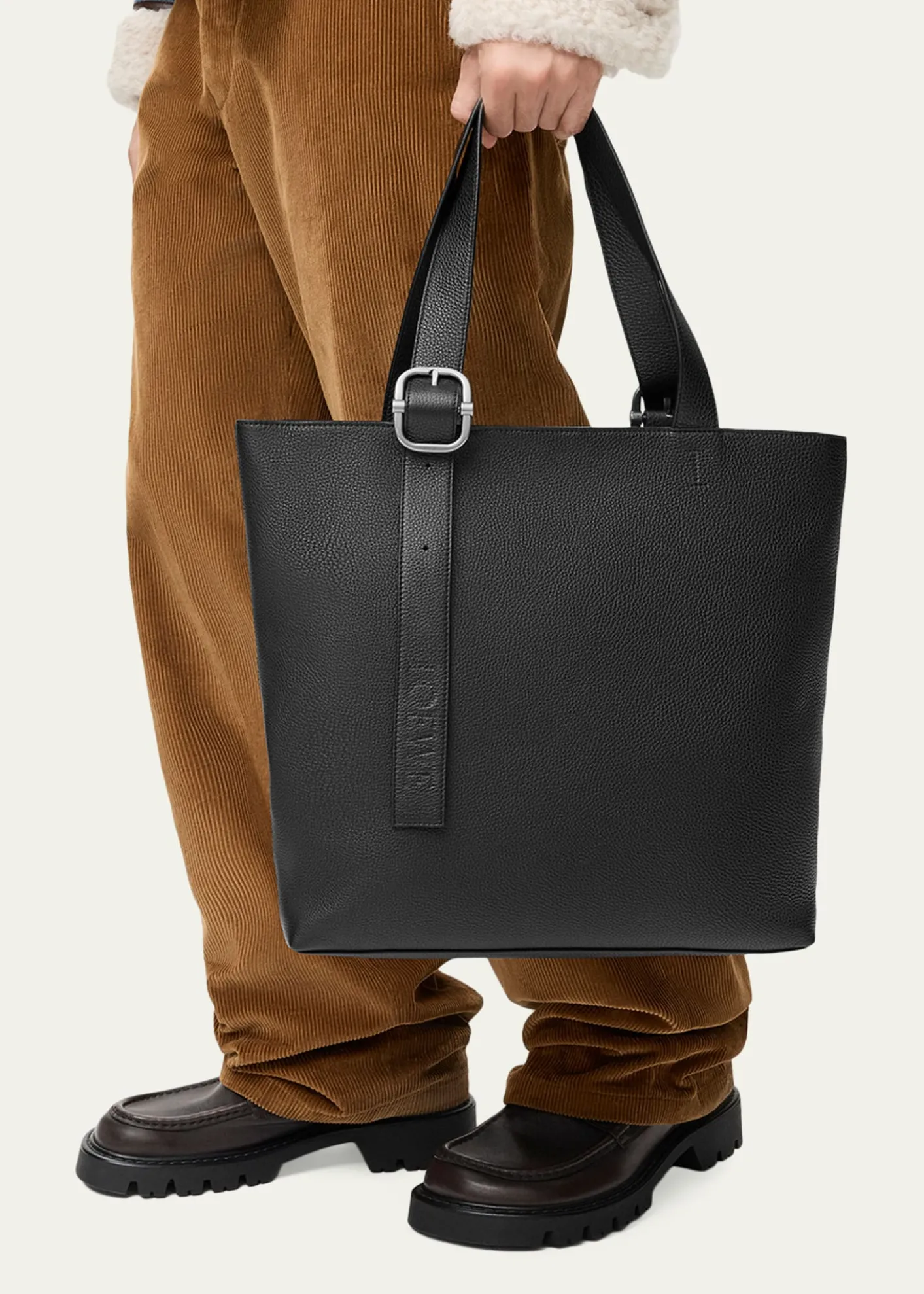 LoeweMen's Loop Zipped Leather Tote Bag