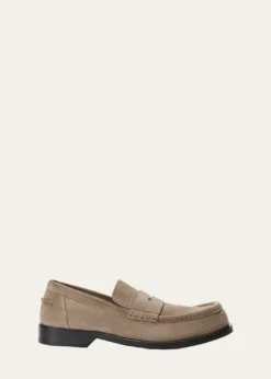 LoeweMen's Suede Penny Loafers