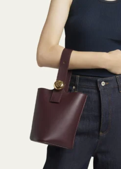 LoeweMini Pebbled Leather Bucket Bag