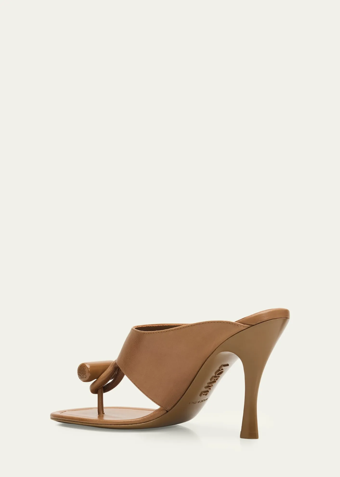 Loewe90mm Toggle Leather Thong Sandals