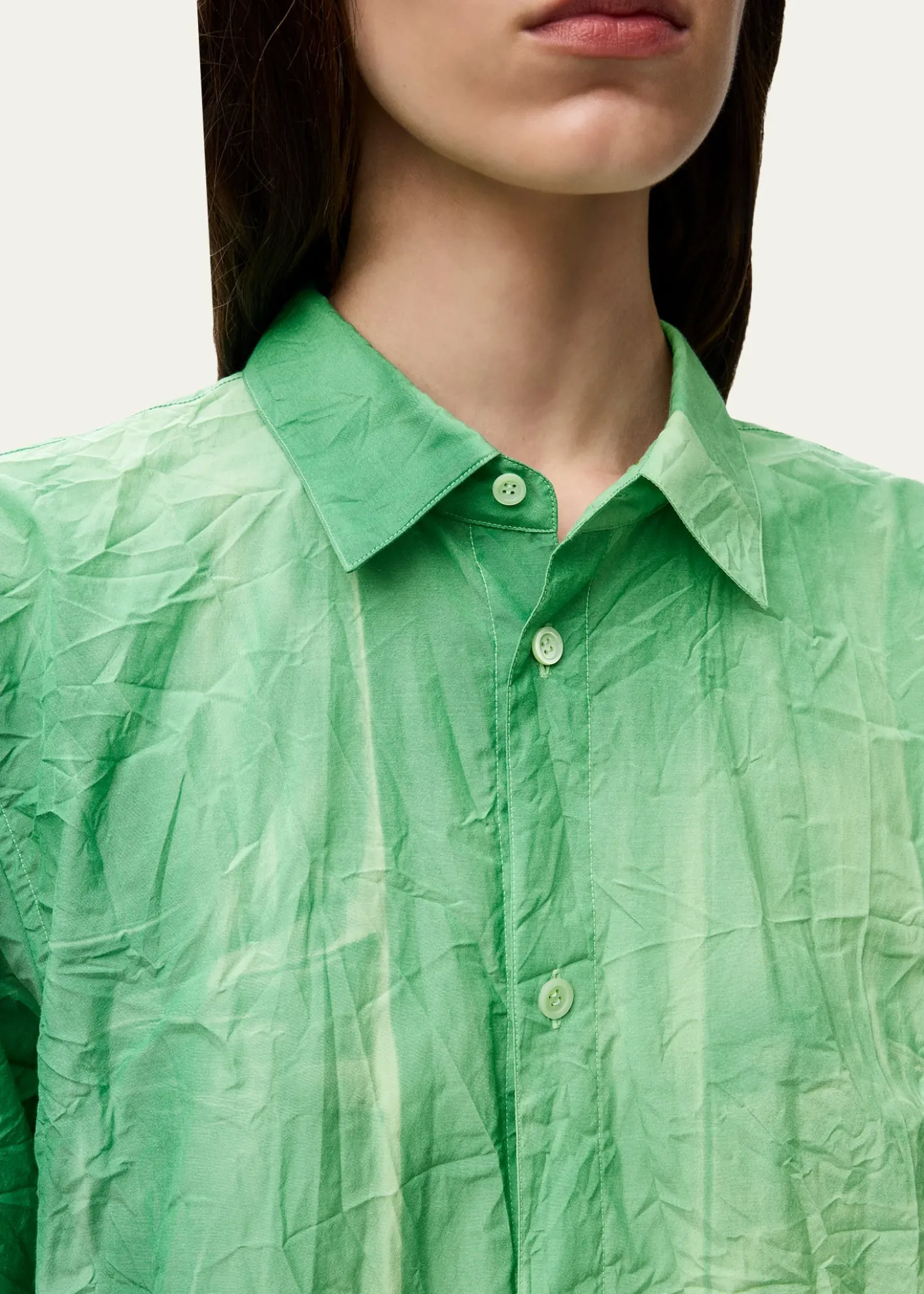 LoeweOmbre Crinkled Cotton Button-Down Shirt