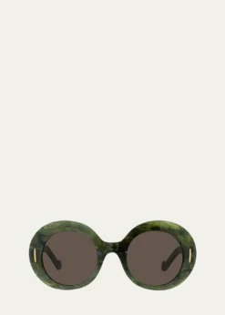 LoeweOval Acetate Sunglasses W/ Anagram