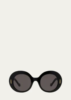 LoeweOval Acetate Sunglasses W/ Anagram
