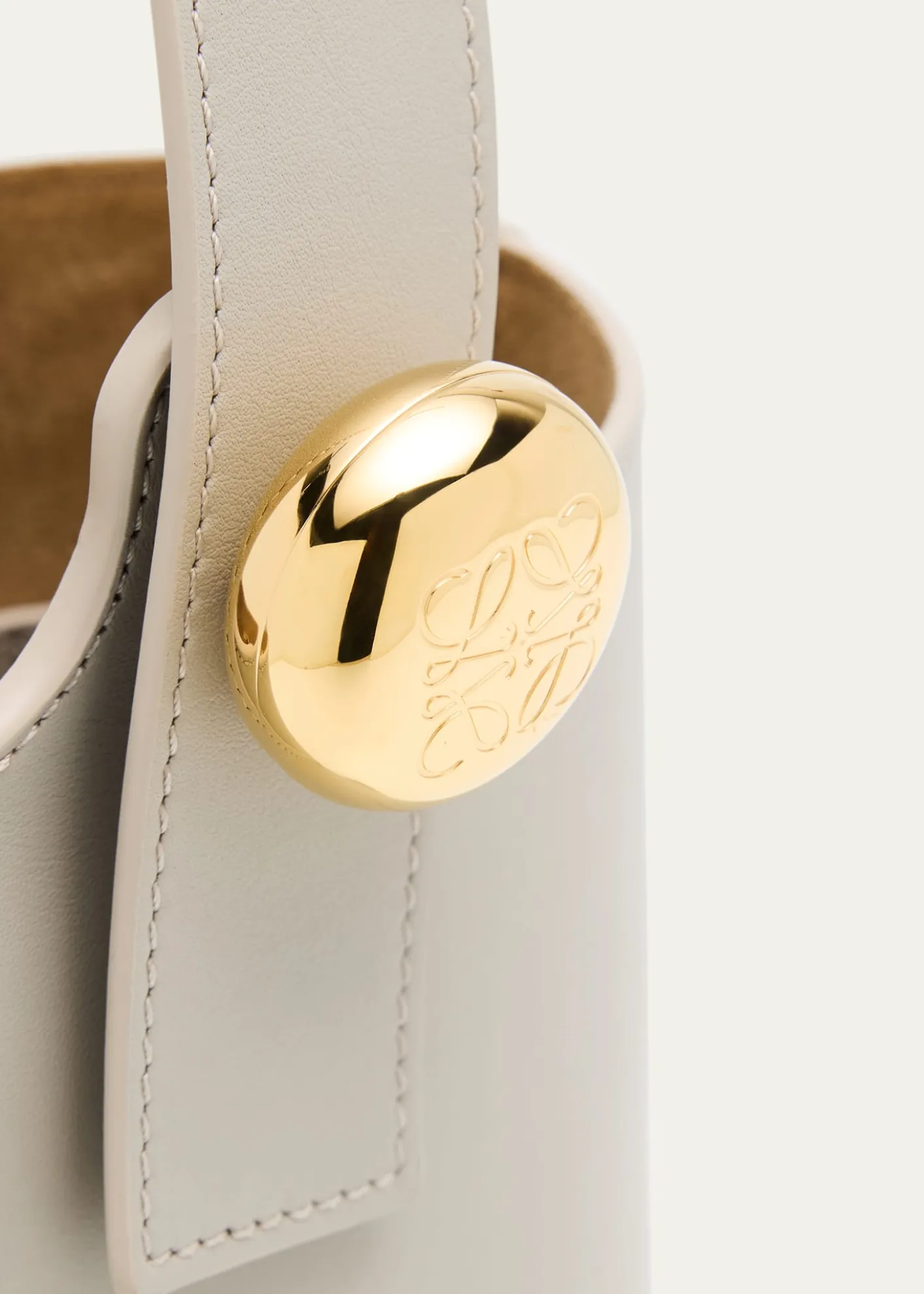 LoewePebble Mini Bucket Bag in Smooth Leather