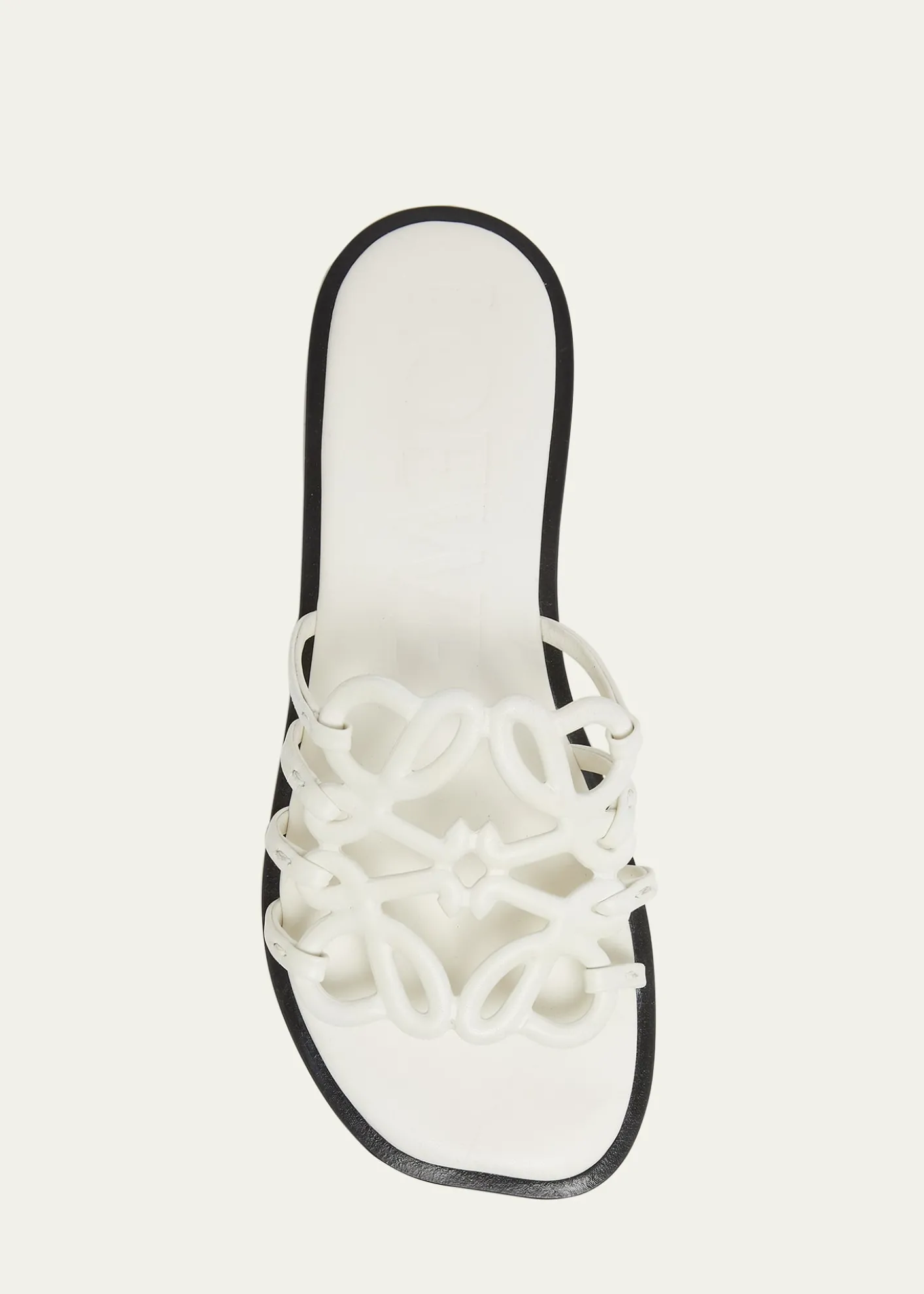 LoewePetal Leather Anagram Slide Sandals