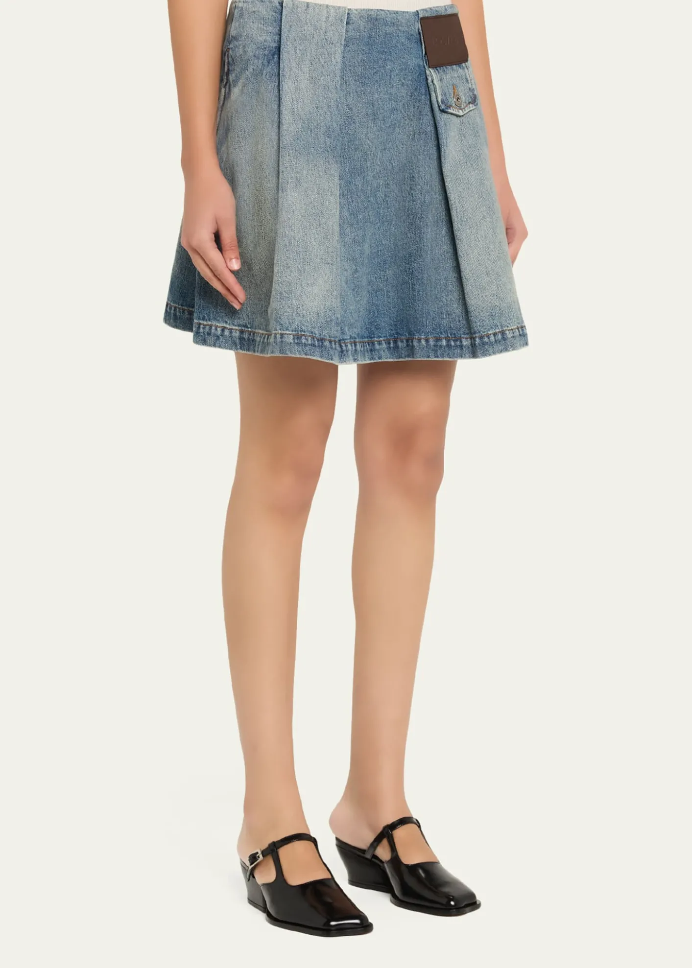 LoewePleated Mini Skirt