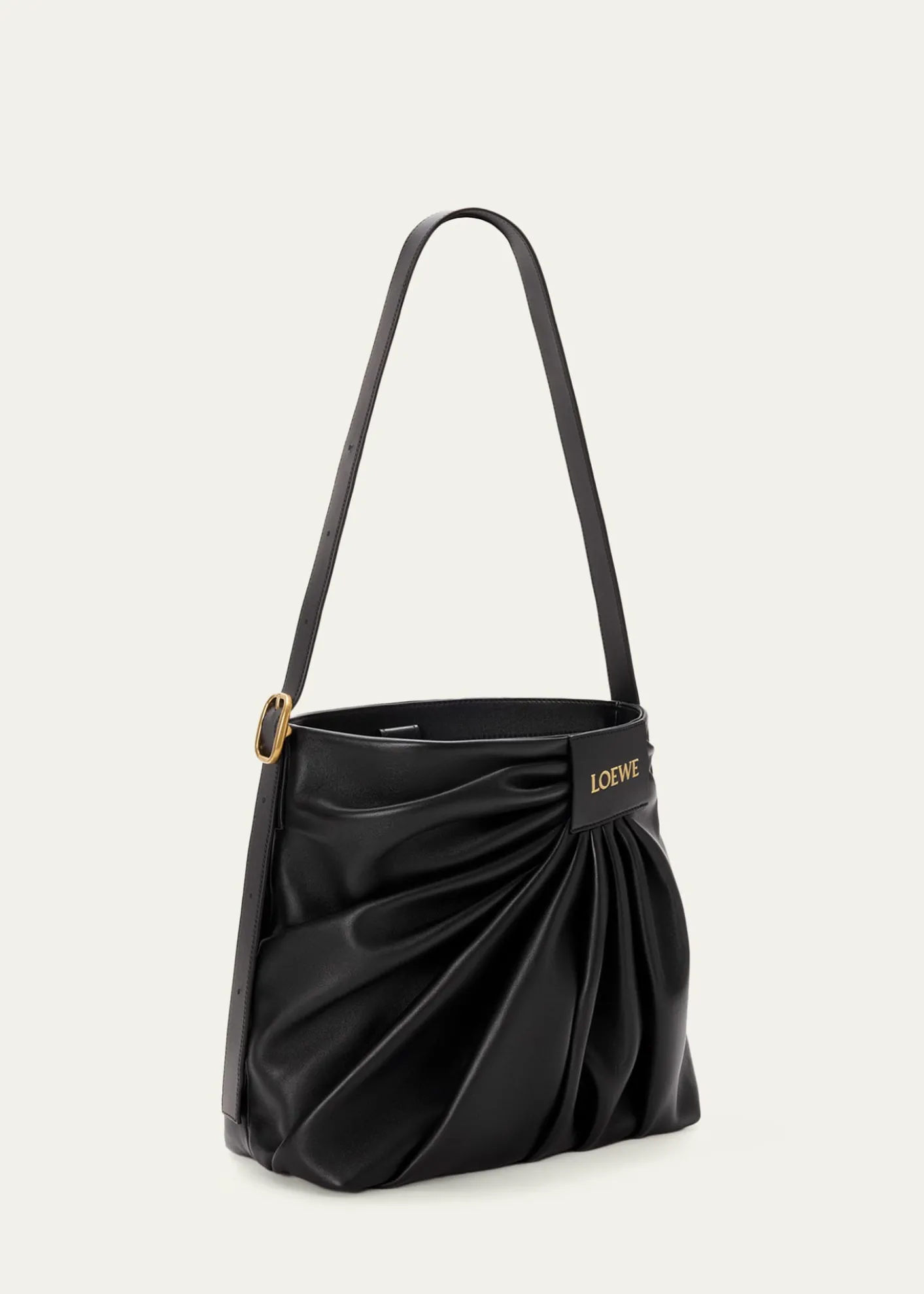 LoewePleated Tote Bag in Leather