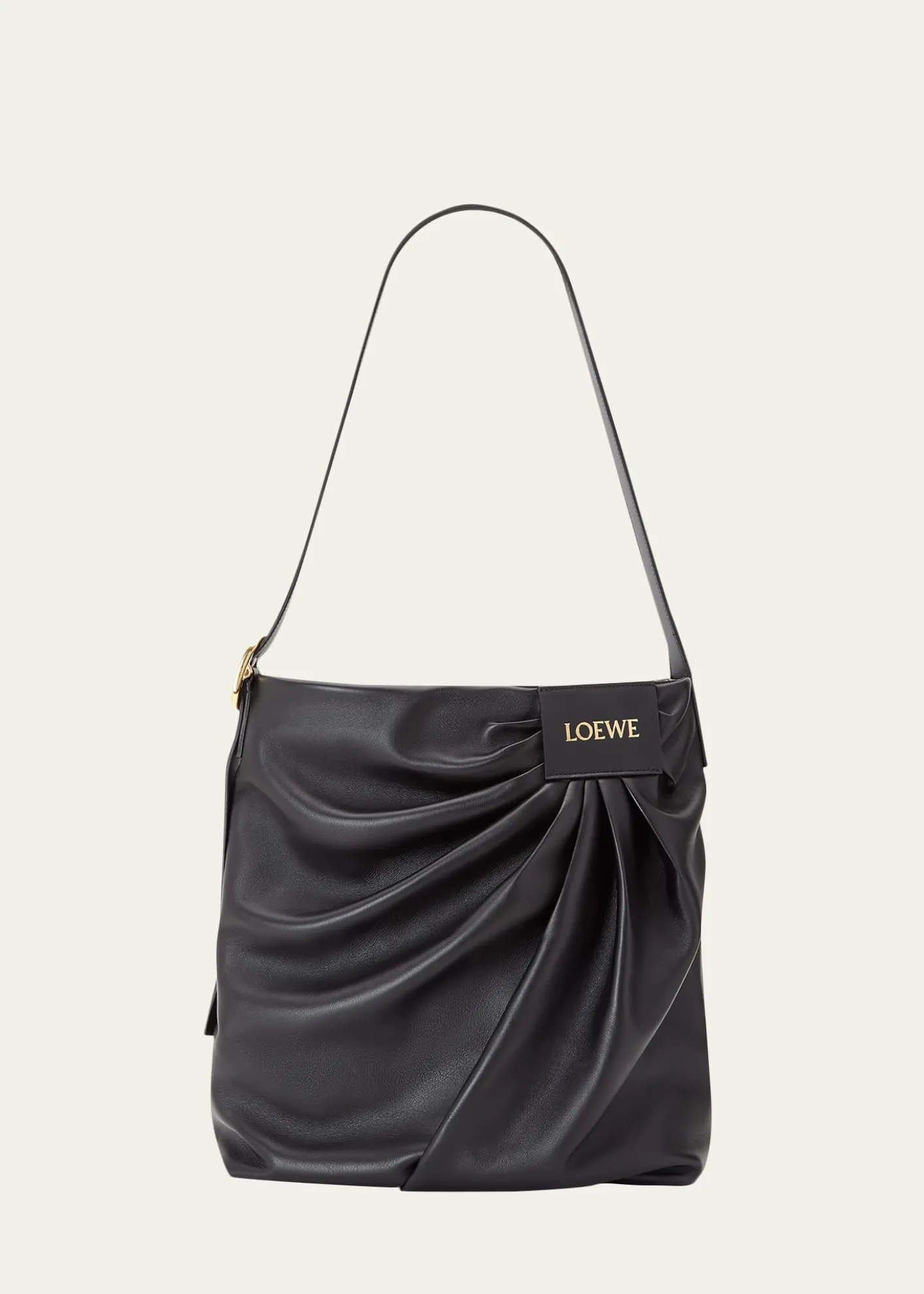 LoewePleated Tote Bag in Leather