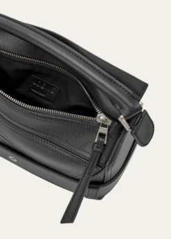 LoewePuzzle Biker Top-Handle Bag in Shiny Leather