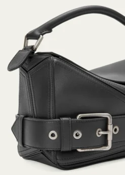 LoewePuzzle Biker Top-Handle Bag in Shiny Leather