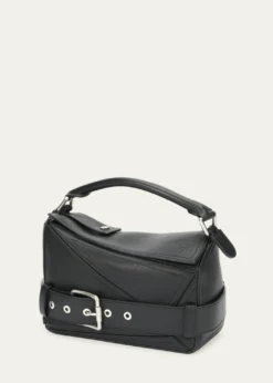 LoewePuzzle Biker Top-Handle Bag in Shiny Leather