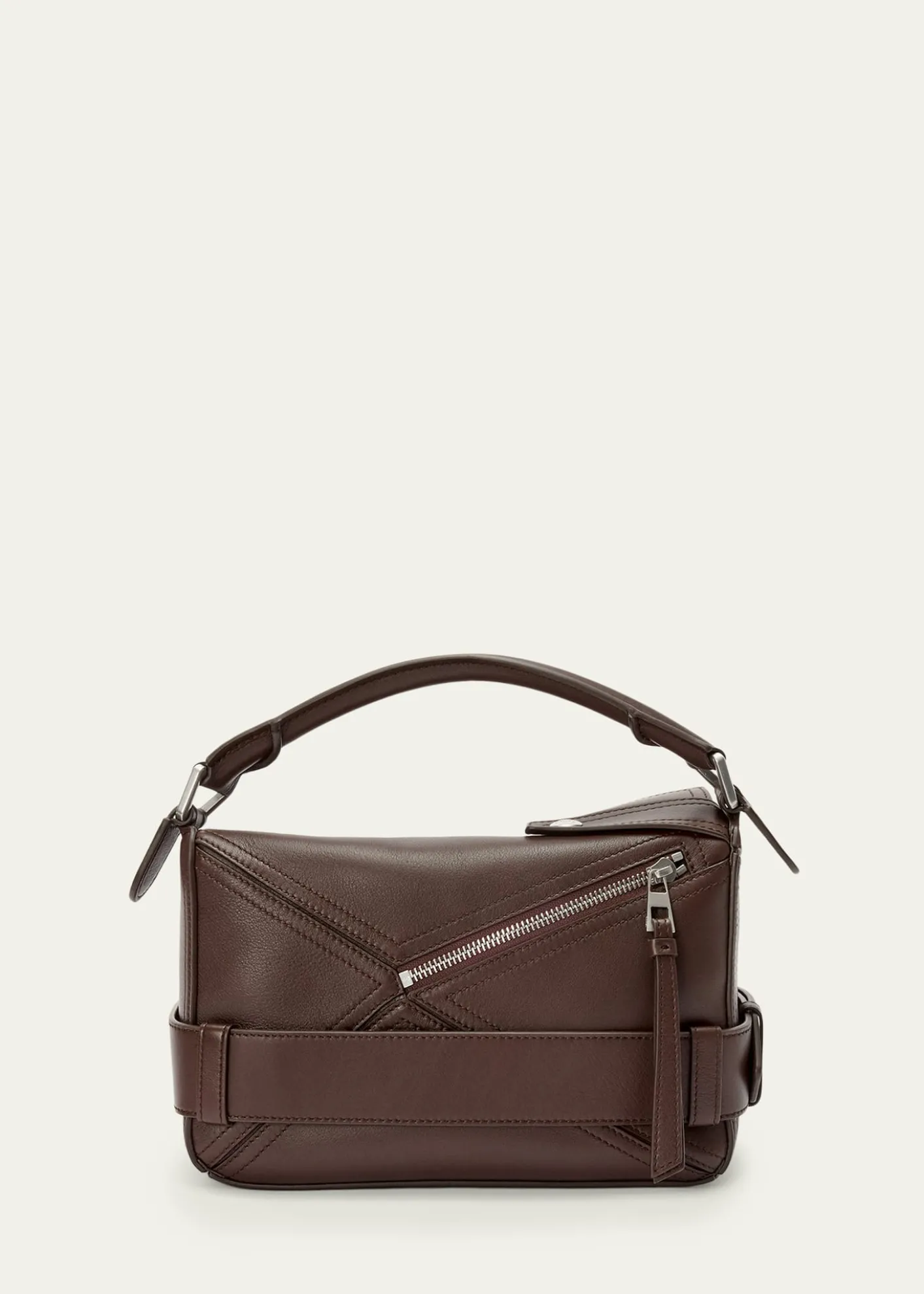 LoewePuzzle Biker Top-Handle Bag in Shiny Leather