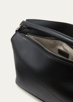 LoewePuzzle Edge Medium Top-Handle Bag in Grained Leather