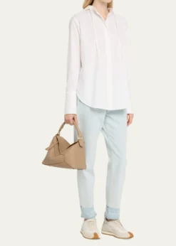 LoewePuzzle Edge Medium Top-Handle Bag in Soft Grained Leather