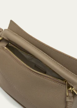 LoewePuzzle Edge Mini Top-Handle Bag in Grained Leather
