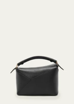 LoewePuzzle Edge Mini Top-Handle Bag in Grain Leather